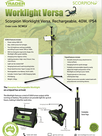 Worklight Versa SCWLV Flyer