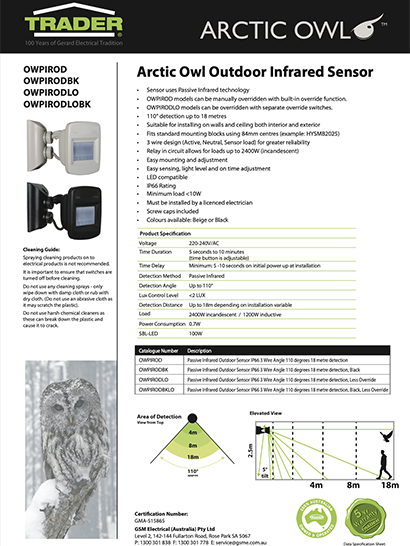 Arctic Owl Data Sheet