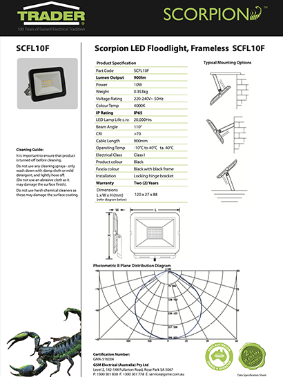 Scorpion Data Sheet