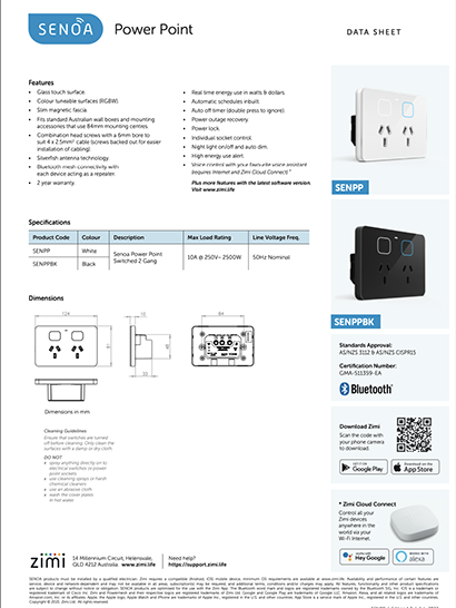 Senoa Datasheets