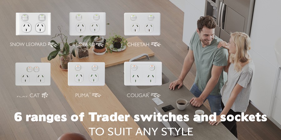6 ranges of Trader switches and sockets to suit any style