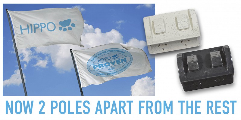 Hippo IP54 outdoor DOUBLE POLE is now available